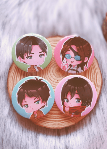 Attack on Titan Button pins