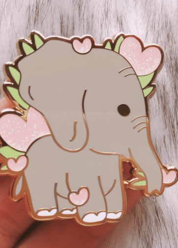 Elephant Hard enamel pin - CHARITY PIN