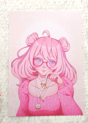 Cozy Girl A5 Print - Texture Paper