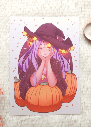 Halloween Witch A5 Print - Pearl Paper