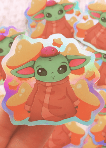Grogu Holo Sticker